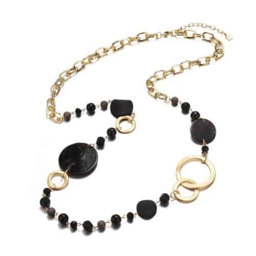 Ketting Zwart goud Lang