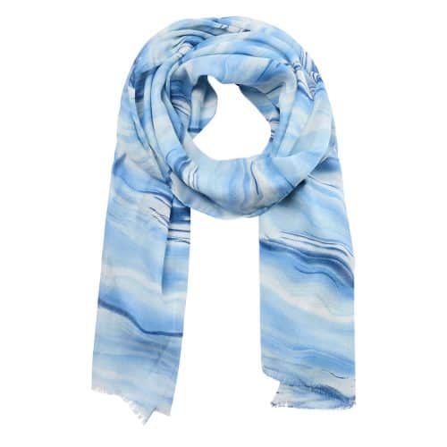 Soyaconcept Print Sjaal Blauw
