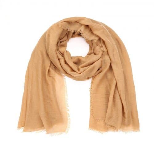 Sjaal Effen Camel