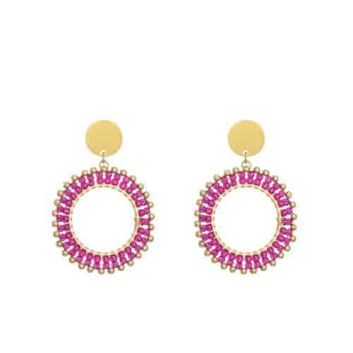 Oorbellen Goud Roze