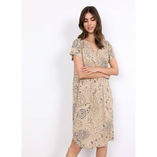 Soyaconcept Jurk Print Camel - Afbeelding 3