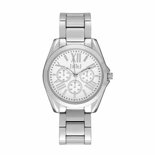 IKKI Horloge Zilver Wit Plaat
