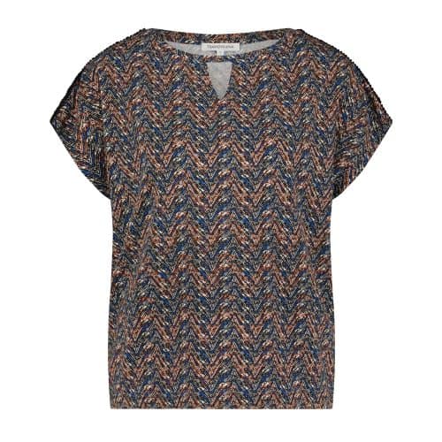 Tramontana Top Print Blauw