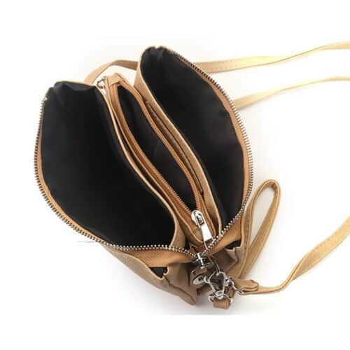 Schoudertas Crossbody Camel - Afbeelding 4