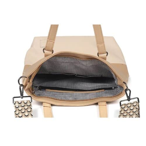 Schoudertas Shopper camel - Afbeelding 3