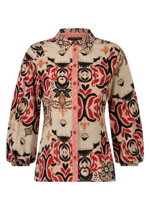 Tramontana blouse print zw/rd