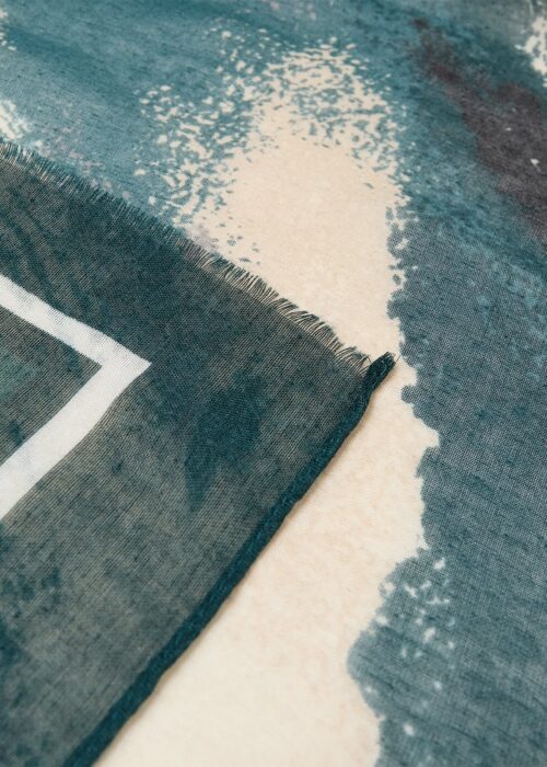 Soyaconcept sjaal groen beige - Afbeelding 2