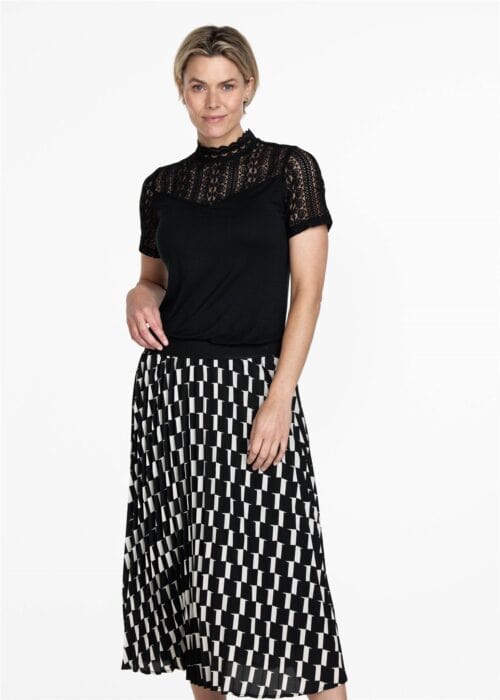 Tramontana shirt zwart kant