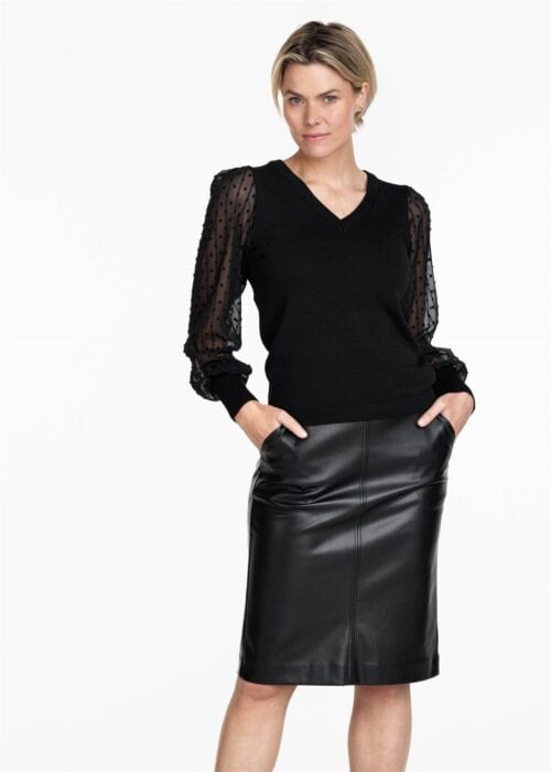 Tramontana sweater zwart vhals