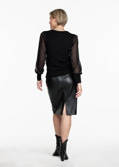 Tramontana sweater zwart vhals - Afbeelding 2