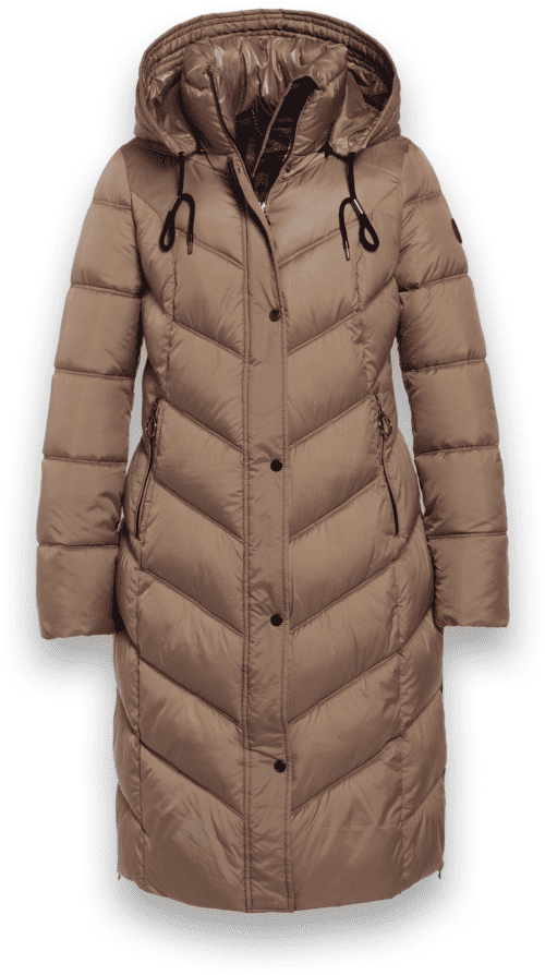 District winterjas lang camel