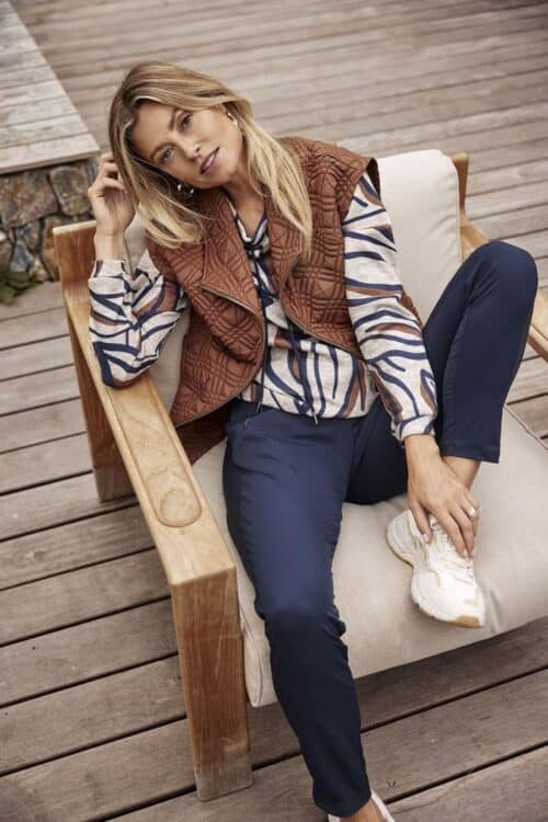 Dreamstar gilet bruin structuu - Afbeelding 2