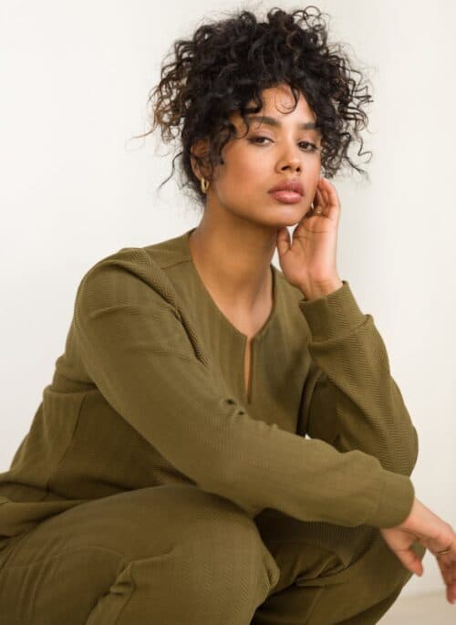 Ivybeau shirt lange mouw olive - Afbeelding 2