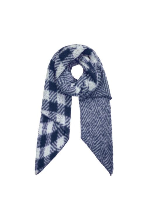 Yehwang sjaal blauw geruit
