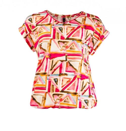 NED blouson v-hals print rose