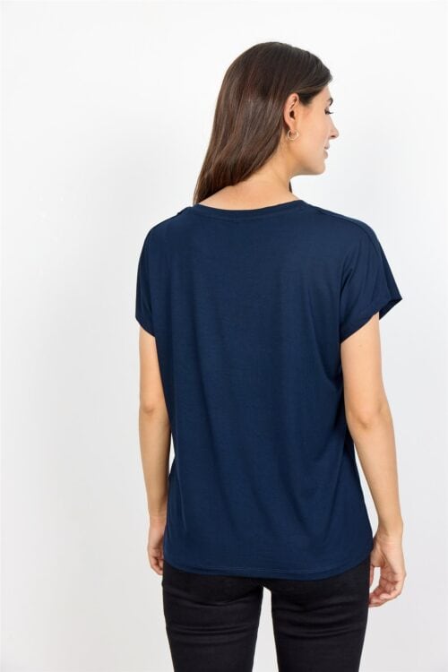 Soyaconcept shirt v-hals blauw - Afbeelding 2