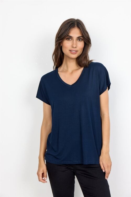 Soyaconcept shirt v-hals blauw - Afbeelding 3
