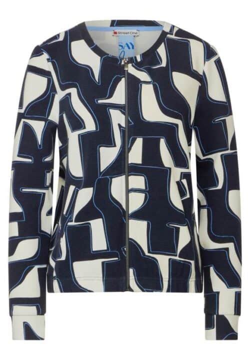 Street One vest met rits print