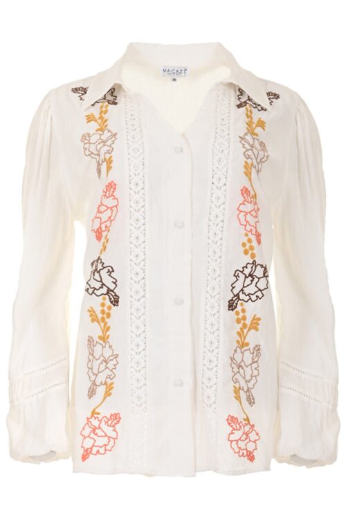 Maicazz blouse ecru borduur