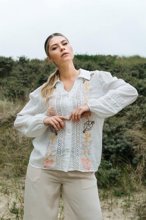 Maicazz blouse ecru borduur - Afbeelding 3