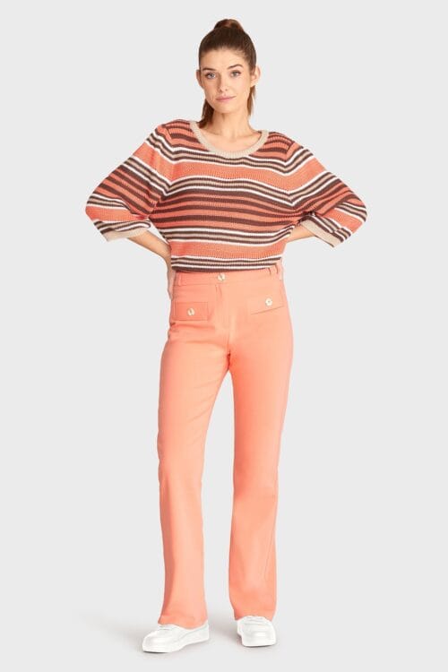 Maicazz knitted shirt apricot - Afbeelding 2
