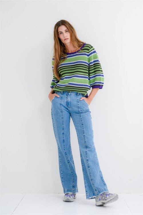 Maicazz knitted shirt blue - Afbeelding 2