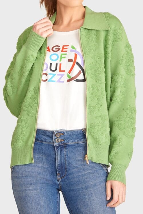 Maicazz vest sap green kleur - Afbeelding 2