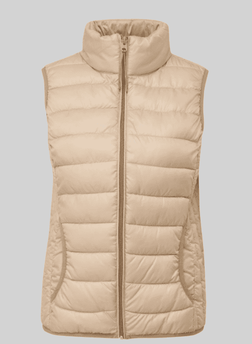 QS bodywarmer creme gestikt
