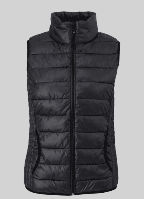 QS bodywarmer zwart gestikt