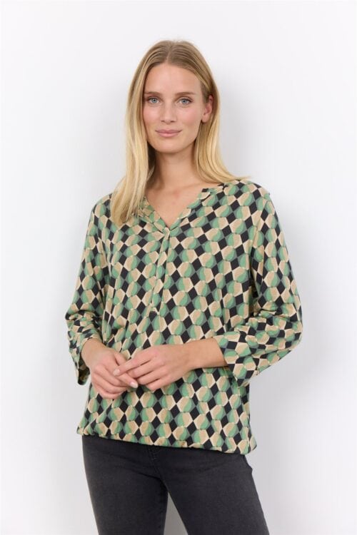 Soyaconcept shirt print groen - Afbeelding 3