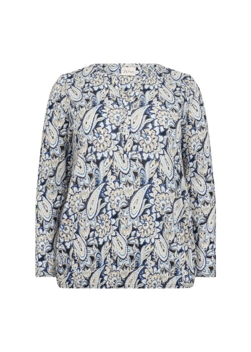 Wasabi blouson print v-hals