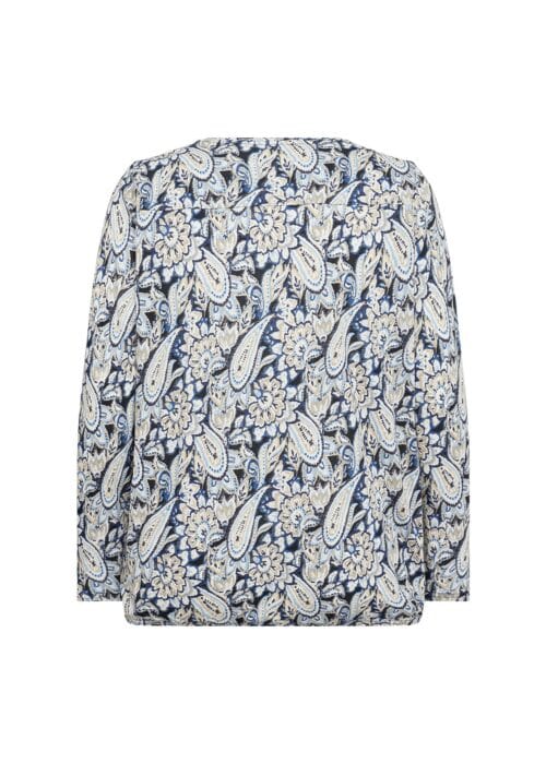 Wasabi blouson print v-hals - Afbeelding 2