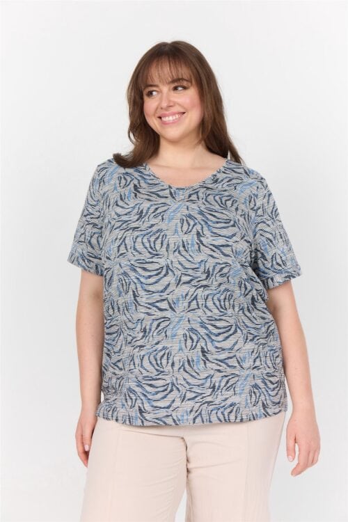 Wasabi shirt print blauw - Afbeelding 3