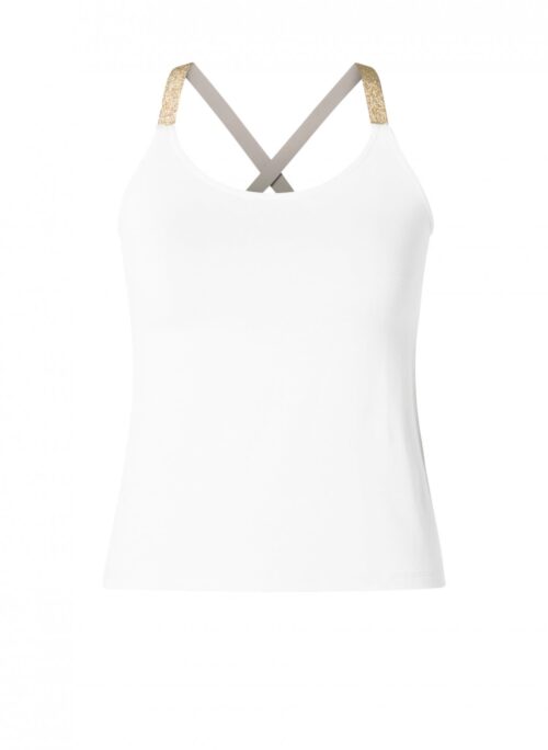 Ivybeau top wit glitter bandje