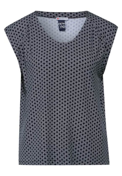 Street One topje print blauw