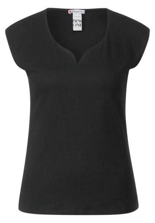 Street One topje v-hals rib