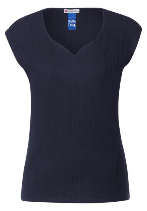 Street One topje v-hals rib