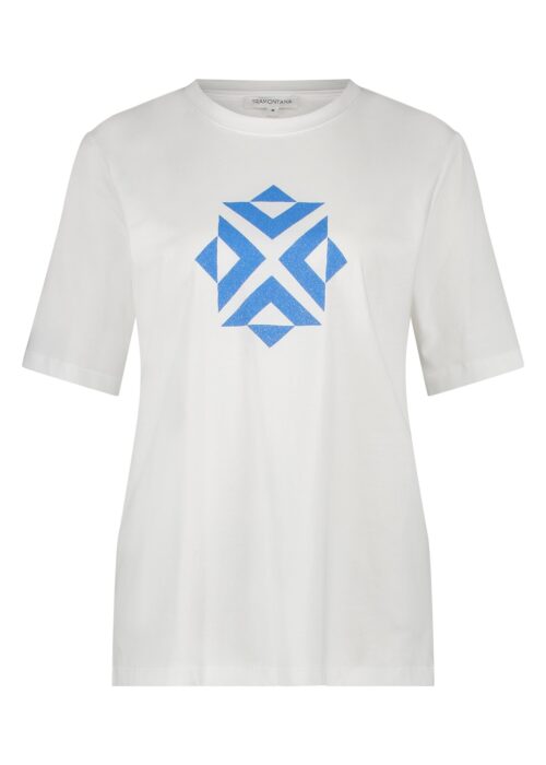 Tramontana shirt print wit
