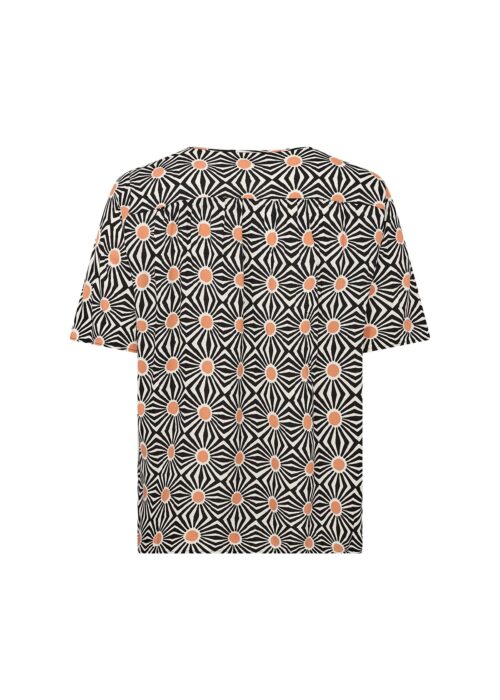Wasabi blouse zwart print - Afbeelding 2