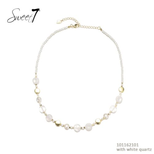Sweet 7 ketting wit goud