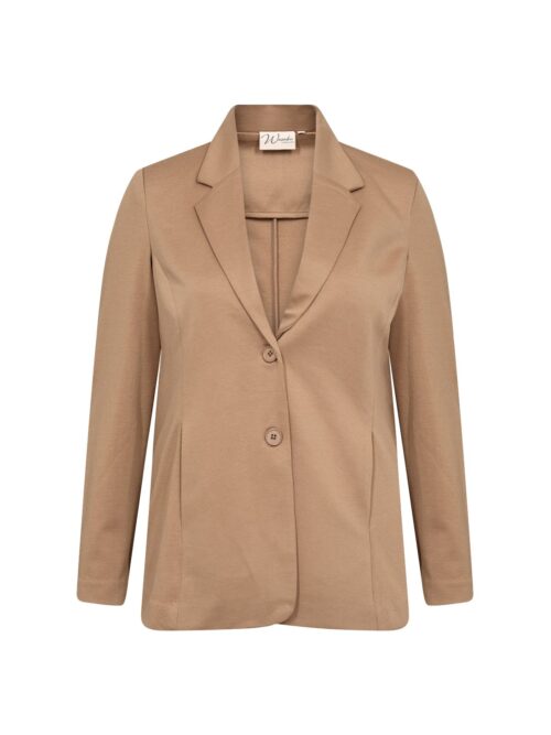 Wasabi blazer lang zandkleur