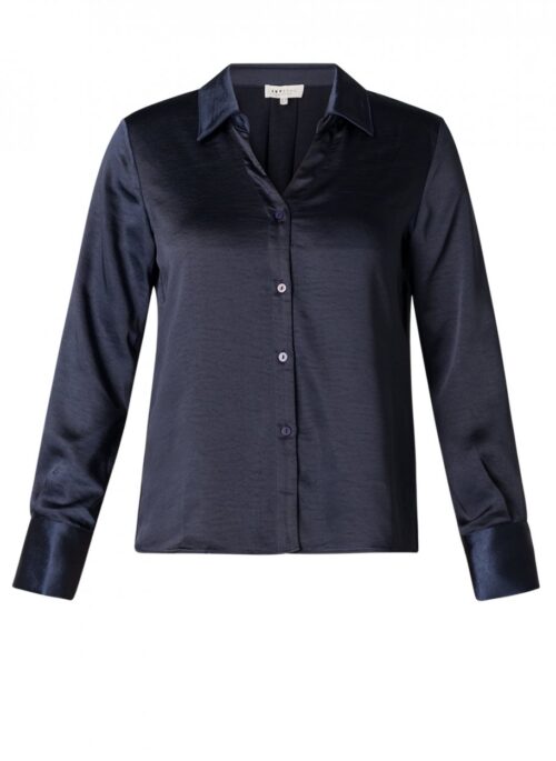 Ivy Beau blouse marine satijn