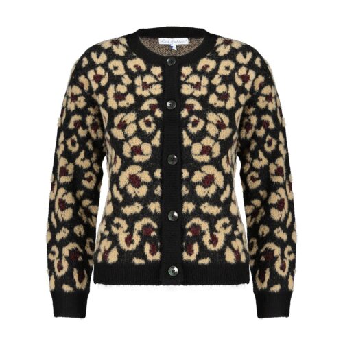 Red Button vest Leopard
