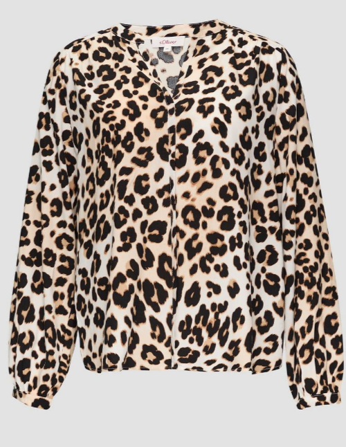 s Oliver blouse animal print