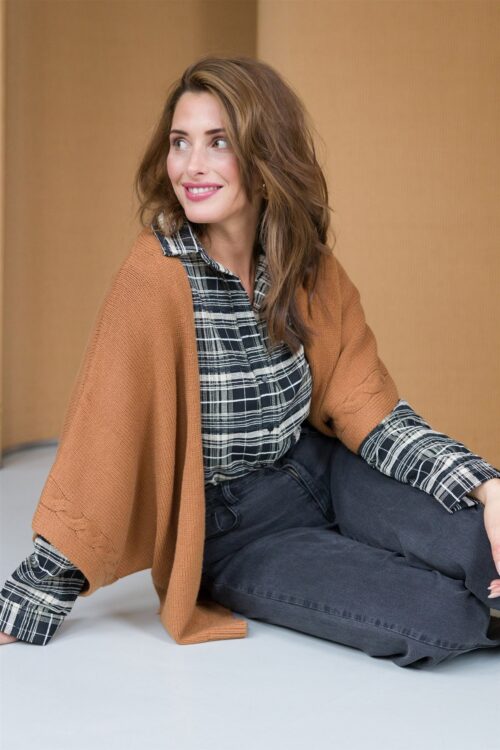 Ivy Beau oversized vest camel - Afbeelding 2