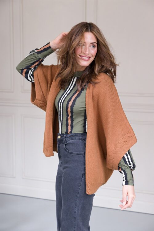 Ivy Beau oversized vest camel - Afbeelding 3