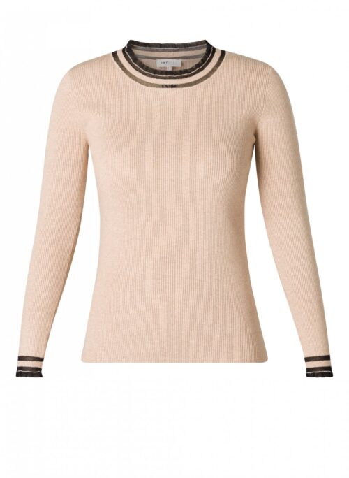 Ivy Beau shirt met rand zwart