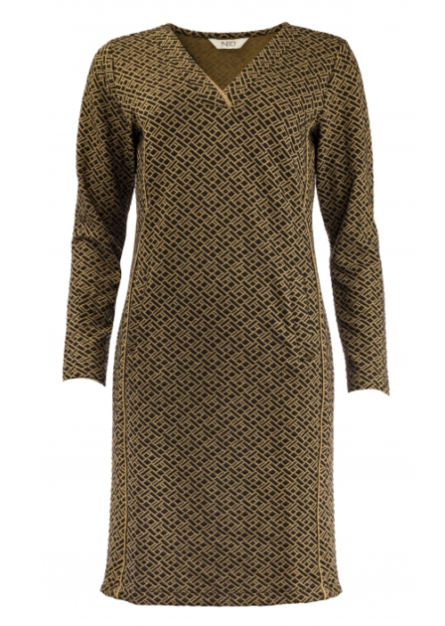 NED korte jurk zwart camel