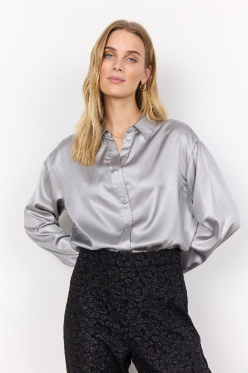 Soyaconcept blouse zilver - Afbeelding 3