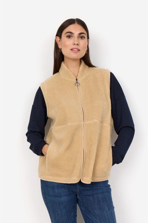 Soyaconcept teddy gilet rits - Afbeelding 3